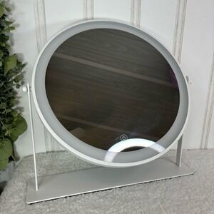 LED Lighted Makeup Mirror Vanity Adjustable Cosmetic Tabletop Round White Beauty